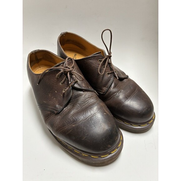 VINTAGE Doc Martens Oxford Shoes Made in England Leather Mens 11 Brown Oxford main image 15